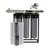 3 Stage 20 - Inch Big Blue Filtration Unit with 55W UV Steriliser (Stainless Steel) | Includes Filters - H2O Warehouse